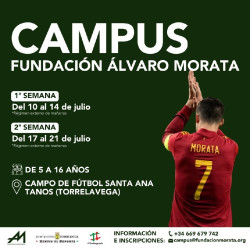 Arranca en Torrelavega el campus de fútbol de la Fundación Álvaro Morata