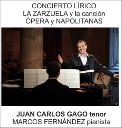 El tenor Juan Carlos Gago protagonizará el último concierto de 2022 del TMCE