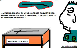 "Fortunato, frente al Congreso de los Diputados".Por. © jmm caminero