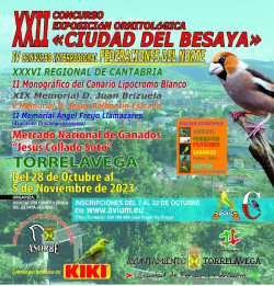 Más de 2.200 aves menores participarán en el XXIII Concurso Ornitológico `Ciudad del Besaya`