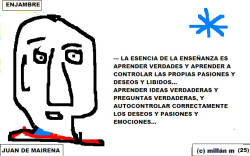 "No quiero enfrentamientos en la prensa y Miguel Hernández".     © jmm caminero 