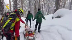Rescatado un esquiador herido en la zona de Siete Picos tras seis horas de intervenci&oacute;n