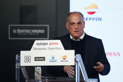Tebas: "La UEFA no puede quedar pasiva con la Superliga, pero la mayor sanci&oacute;n ha sido la contestaci&oacute;n social"