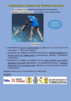 Torrelavega celebra el 6 de agosto una jornada con exhibiciones de perros policía