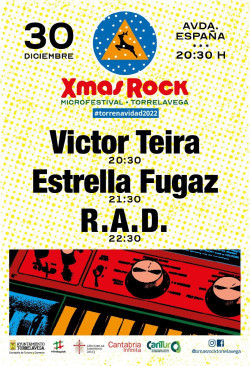 Torrelavega celebrará el día 30 `Xmas Rock` con Víctor Teira, Estrella Fugaz y R.A.D.
