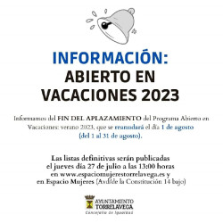 Torrelavega reanuda el programa `Abierto en Vacaciones`