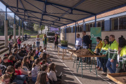 Torrelavega reparte laureles y acebos a los alumnos del José Luis Hidalgo por el Día del Árbol