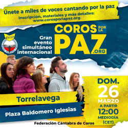 Torrelavega se suma hoy al evento internacional `Coros por la Paz`