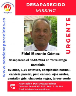  Un amplio operativo busca a un hombre de 82 años desaparecido el sábado en Torrelavega