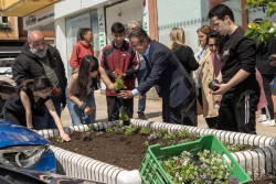 Un total de 2.200 plantas cultivadas por alumnos del Centro de Educaci&oacute;n Especial de Parayas embellecen Camargo