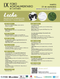 UNEATLÁNTICO acoge el al IX Foro Agroalimentario de Cantabria, dedicado al sector lácteo