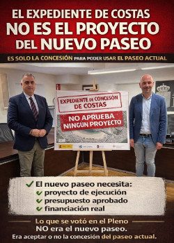 UxL se&ntilde;ala que el Pleno no rechaz&oacute; el nuevo paseo mar&iacute;timo sino "la concesi&oacute;n del paseo actual"